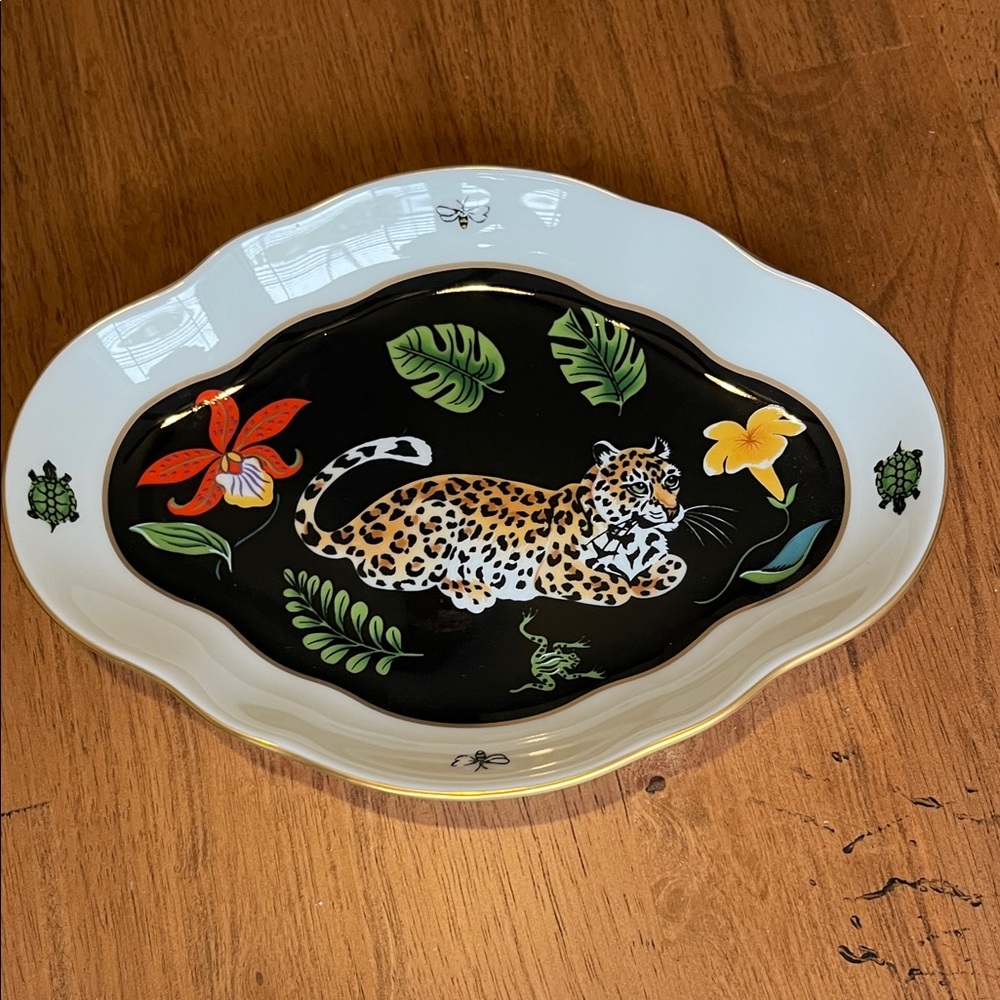 Jaguar Jungle By Lynn Chase Trinket Dish